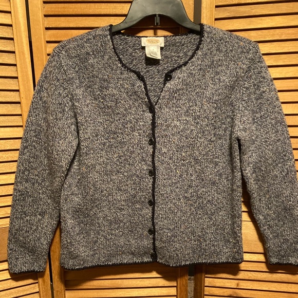 Talbots Grey & Black Wool Knitted Cardigan - Picture 1 of 12